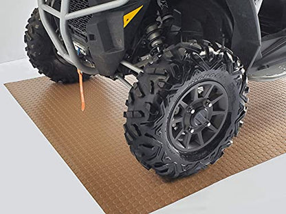 Large Coin Pattern Vinyl Garage Floor Protector Mat