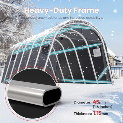 12' x 20' Carport Heavy Duty with Roll