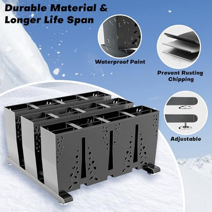 Heavy Duty Metal Ski Storage Rack