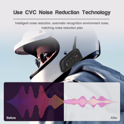 V4 Plus Motorcycle Bluetooth Headset (4 Count)