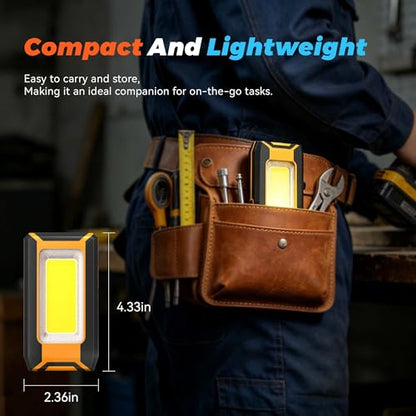 2 Pack LED Rechargeable Magnetic Work Light 1500 Lumens (2 Count)