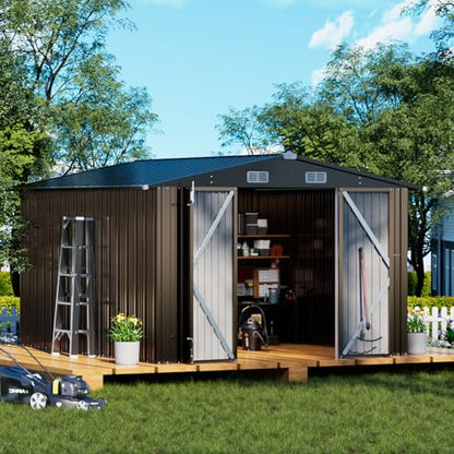 Shed Outdoor Storage Shed Metal (2 Count)