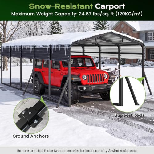 12x25FT Metal Carport