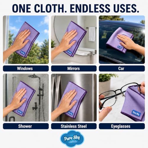 Pure Sky Window & Glass Cleaning Cloth Patented DUO