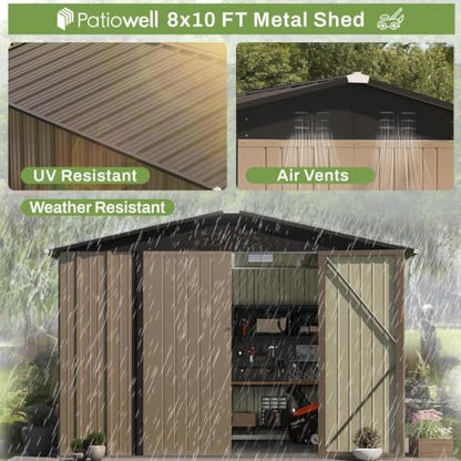 8x10 FT Outdoor Storage Shed