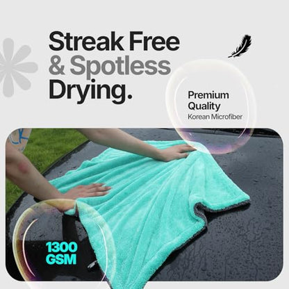 Crystal Clean 1300 GSM Car Drying Towel