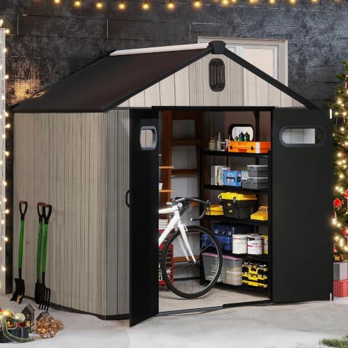 Domi 8x8 FT Resin Outdoor Storage Shed