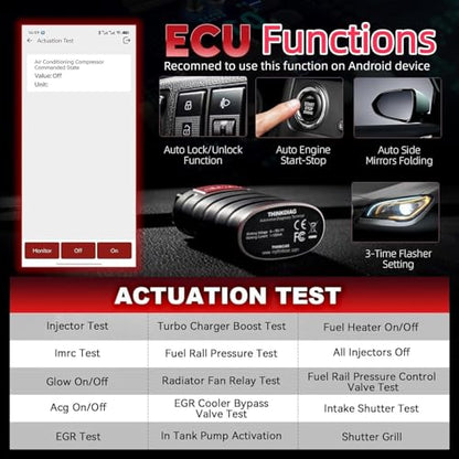 Thinkdiag OBD2 Scanner Bluetooth ECU Function Bidirectional Diagnostic Tool