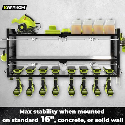 Power Tool Organizer with Charging Station