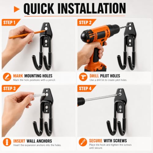 Hose Hanger Wall Mount 2 Pack (2 Count)