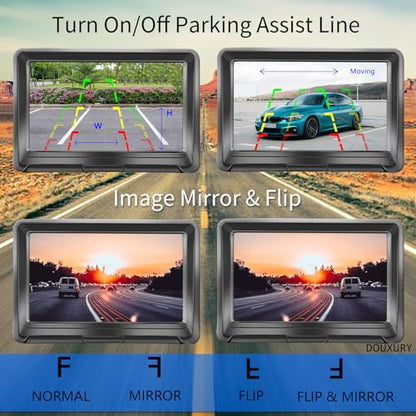 Wireless Backup Camera Solar Magnetic for RV Car Trailer Truck Camper 5th Wheels Hitch Towing No Wiring No Drilling Rechargeable Night Vision Portable Backup Camera with 5" 1080P HD 2