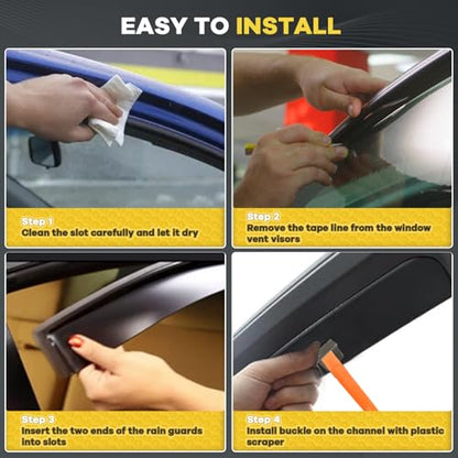 4PCS in Channel Rain Guards for 2011