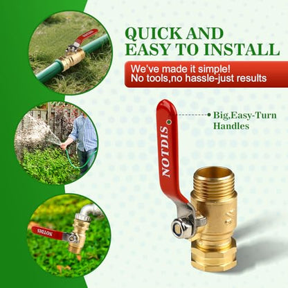Brass Garden Hose Shut Off Valve with Full