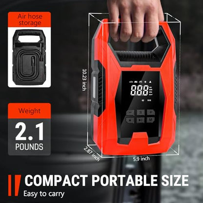 AC DC Tire Inflator Portable Air Compressor