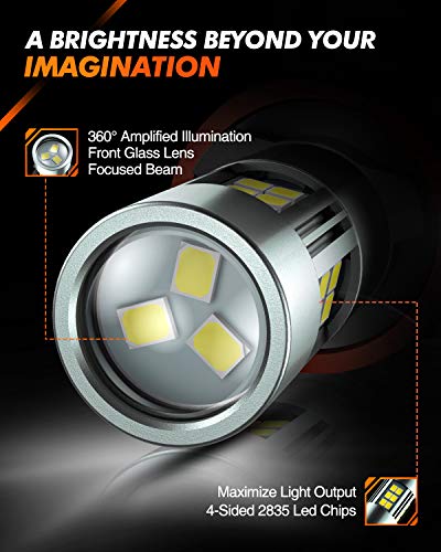 H11 H8 H16 LED Fog Light Bulbs or DRL (2 Count)