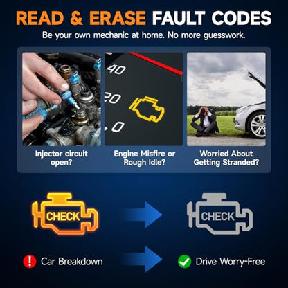 NT301 OBD2 Scanner Live Data Professional Mechanic OBDII Diagnostic Code Reader Tool for Check Engine Light