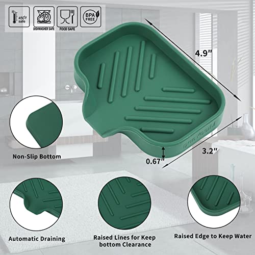 Silicone Soap Dish with Drain Spout