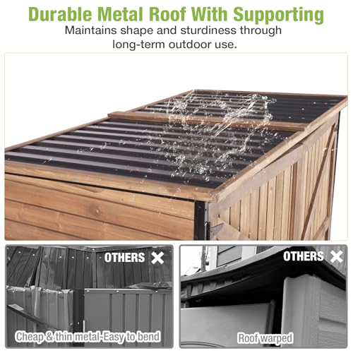 Weatherproof Outdoor Trash Can Shed
