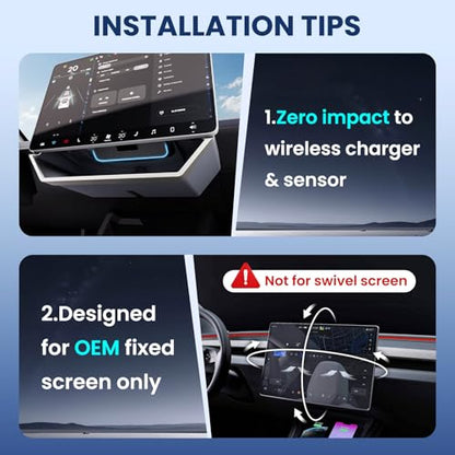 for Model Y Juniper & Model Y L Under Screen Storage Organizer 2025