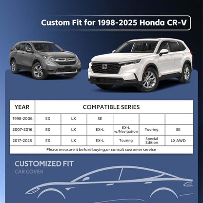 10 Layers SUV Car Cover Custom Fit for Honda CRV CR