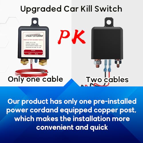 Side Post Remote Battery Disconnect Switch 12V