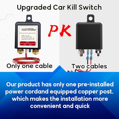 Side Post Remote Battery Disconnect Switch 12V