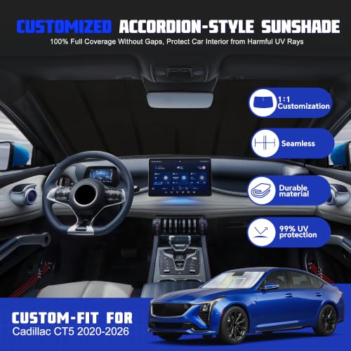 Windshield Sun Shade for Cadillac ct5 2020