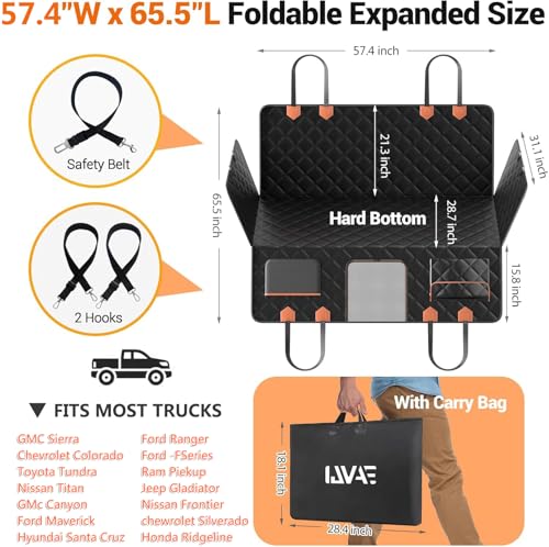 Truck Back Seat Extender for Dogs Hard Bottom Holds 500lbs