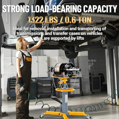 Dual Plunger Hydraulic Transmission Jack 1322lbs Capacity