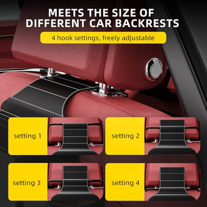 Back Seat Car Organizer with One Towel Leather Wood Materials