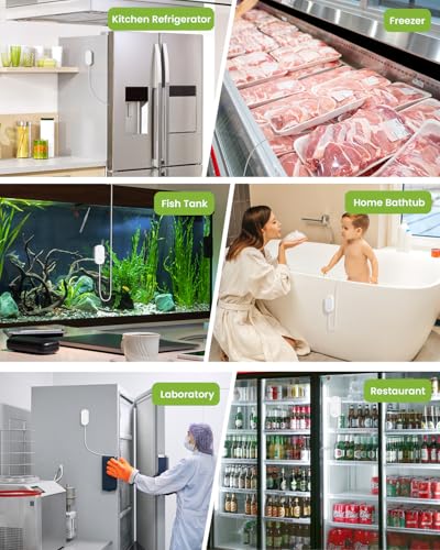 WiFi Freezer Thermometer Alarm with Digital Monitor Hub