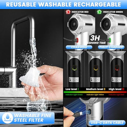 Handheld Car Vacuum Portable Cordless with 18000PA Super Suction