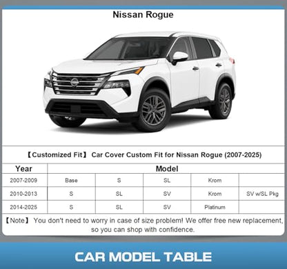 10 Layers Car Cover Custom Fit for Nissan Rogue 2007