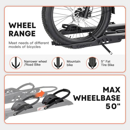E2 Plus Electric Bike Rack with Ramp 200lbs 5‘’ Tire