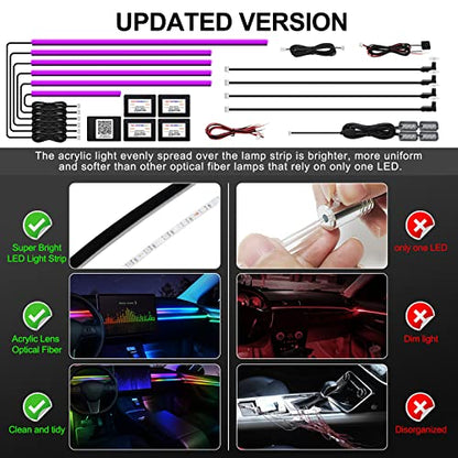 Acrylic Interior Car LED Strip Light with Wireless APP