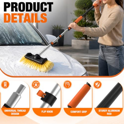 12FT Car Wash Brush with Long Handle