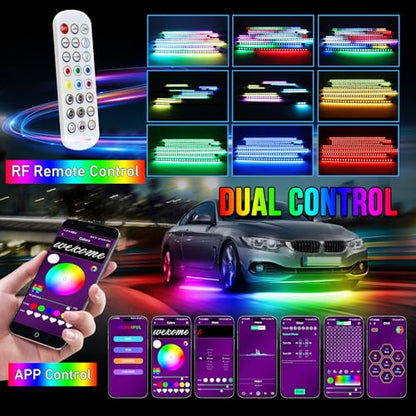 Car Led Underglow Lights Aluminum Dream Chasing Color Accent Light Bar (16 Ounce)