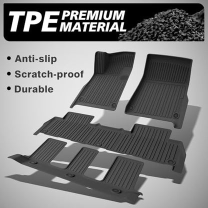 All Weather Floor Mats Compatible with Rivian R1S 2025 2026 Anti