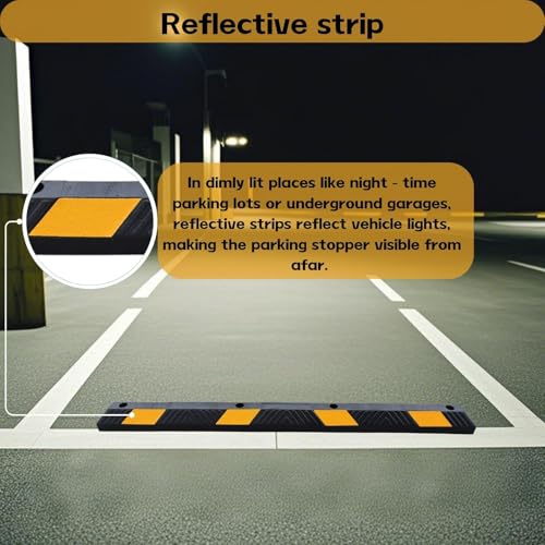Heavy Duty Parking Curb Wheel Stop (2 Count)