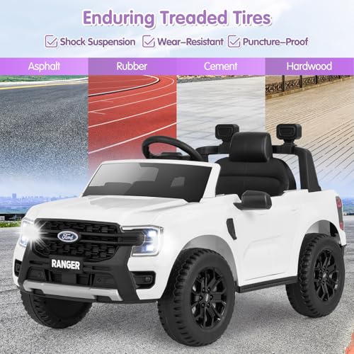 Ride On Car 12V Licensed Ford Ranger Electric Vehicle for Kids