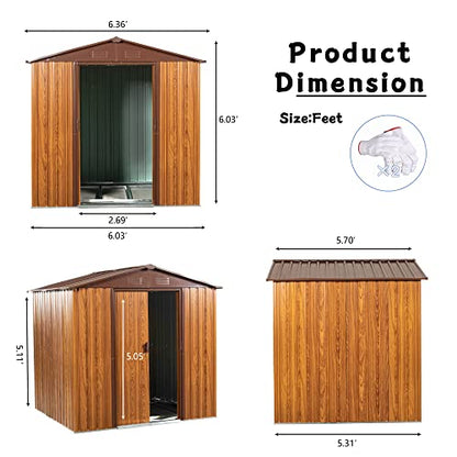 6x6 FT Outdoor Storage Shed