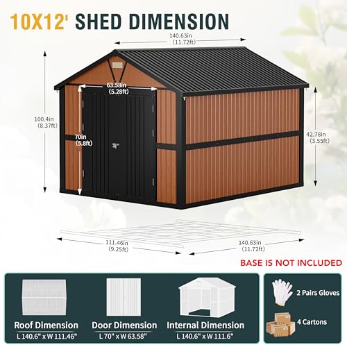 10x12 Ft Outdoor Storage Shed