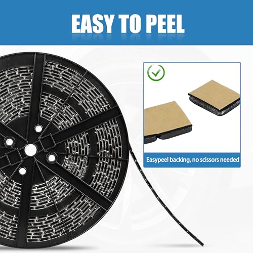 1 4 oz Stick On Wheel Weights 715pcs 5kg Bulk Pack Low Profile Black