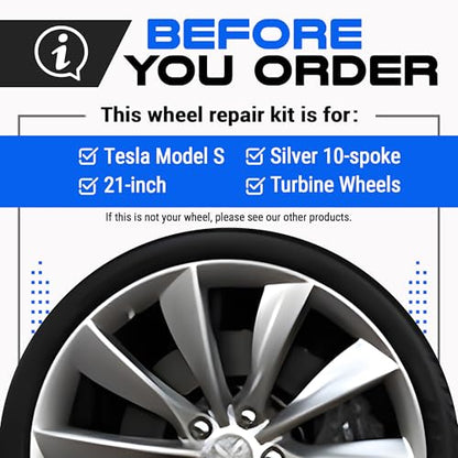 Premium Tesla Wheel Curb Rash Repair Kit for Model S 21