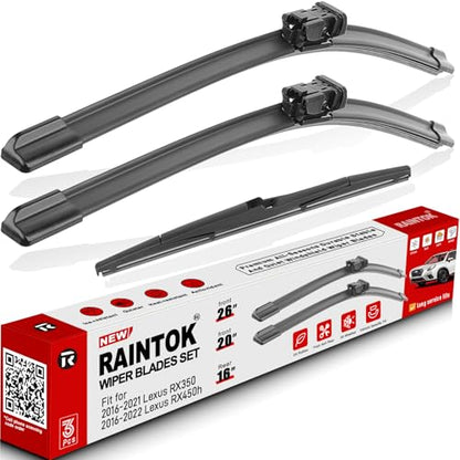 3 Pack Windshield Wiper Blades Replacement for Lexus RX350 2016