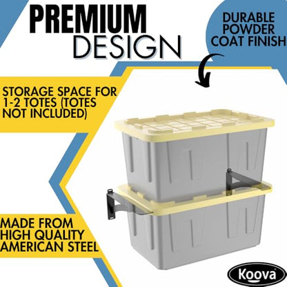 Wall Mounted Tote Rack Storage System (2 Count)