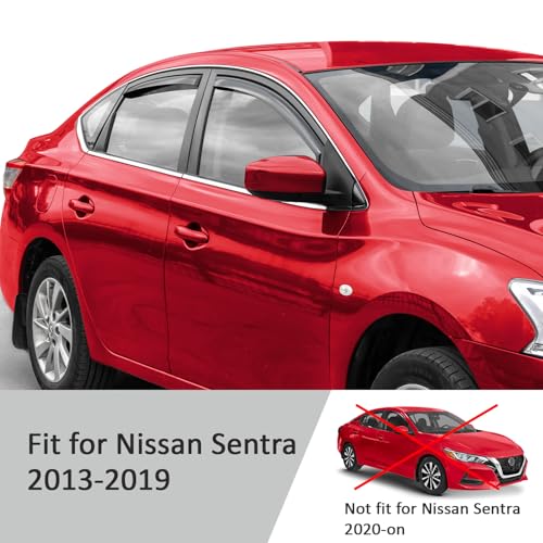 in Channel Extra Durable Rain Guards for Nissan Sentra 2013 (4 Count)