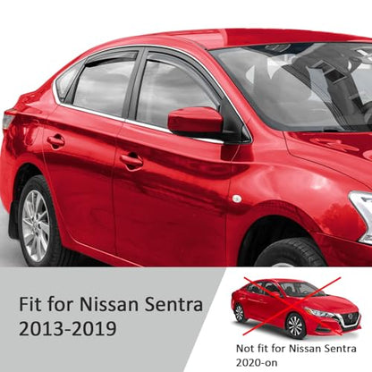 in Channel Extra Durable Rain Guards for Nissan Sentra 2013 (4 Count)