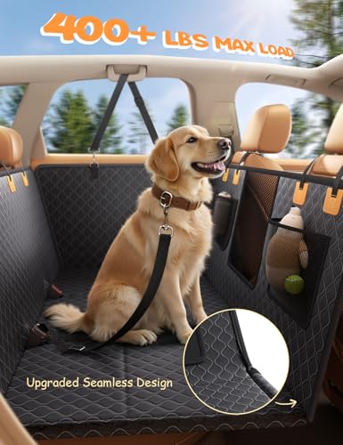 Dog Car Seat Cover for Back Seat with Hard Bottom for Car & SUV L