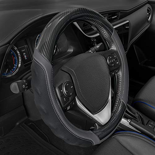 UltraSport Gray Carbon Fiber Steering Wheel Cover